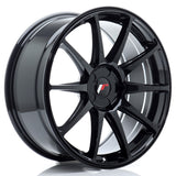 Japan Racing JR-11 19x8.5" (5 trous - sur mesure) ET20-42, Noir Brillant