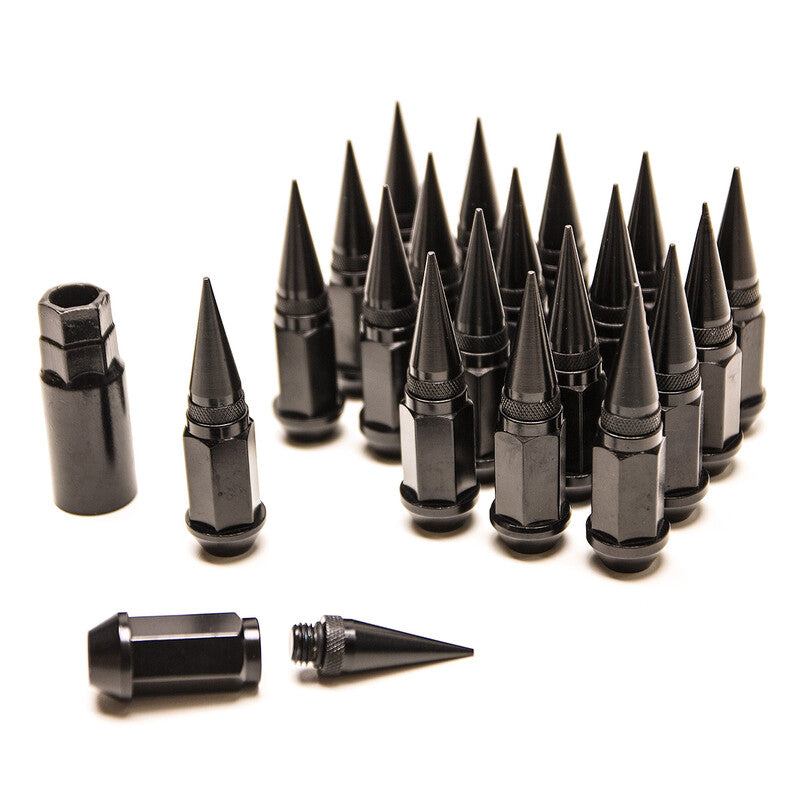 Dadi Spike neri in alluminio forgiato - M12x1.25 (confezione da 20)