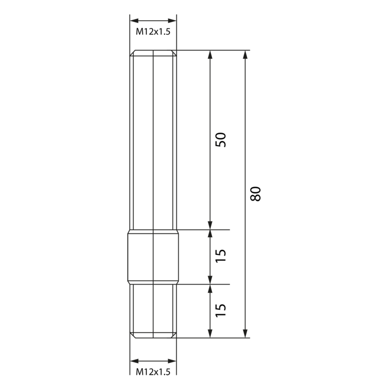 Wzmocniona szpilka wkręcana M12x1.5 do BMW (80 mm)