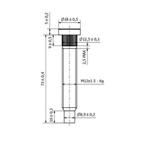 Szpilka koła M12x1.5 - Honda (Długa, 62 mm)