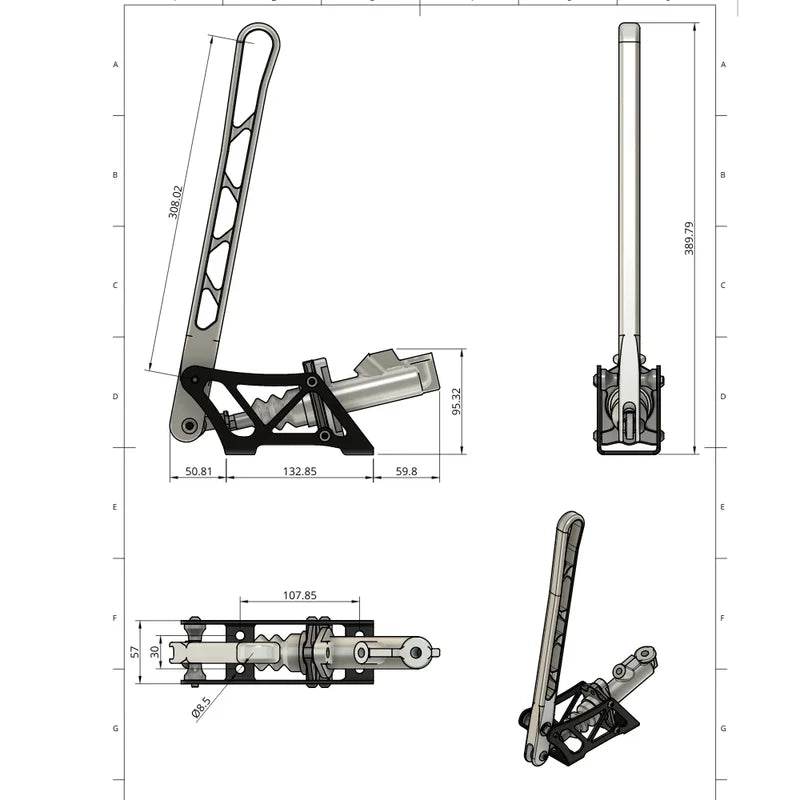 NP Parts Reverse Hydraulic Handbrake Kit