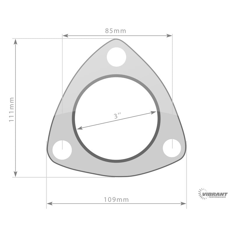 Joint d'Echappement Vibrant Performance 76 mm - 3" (3 Trous)