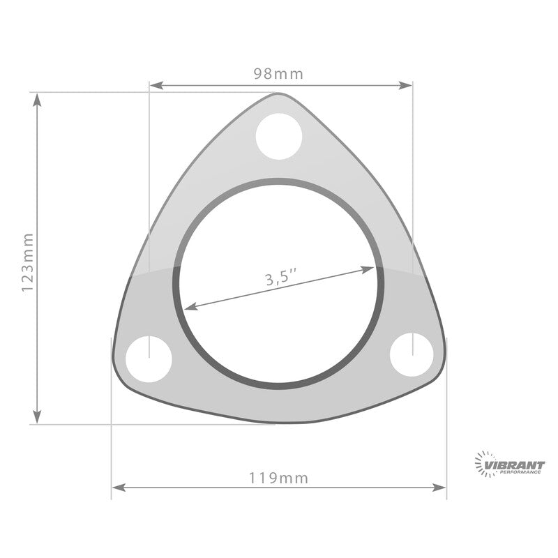 Joint d'Echappement Vibrant Performance 89 mm - 3.5" (3 Trous)