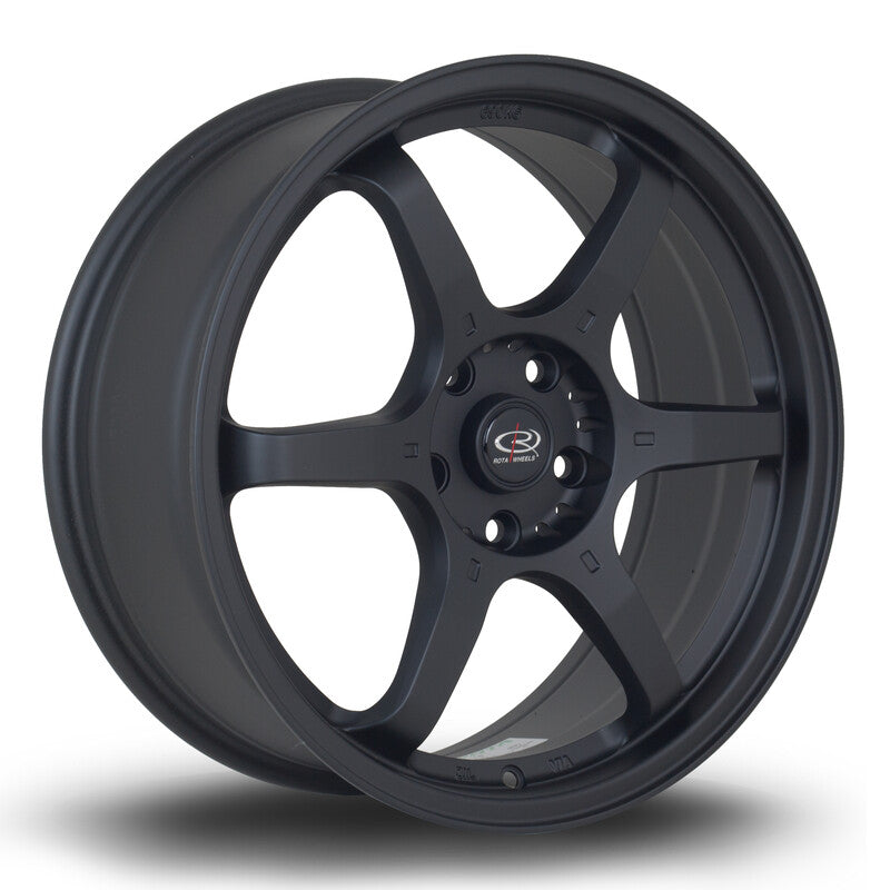 Rota GR6 18x7.5" 5x114.3 ET45, Noir Mat