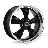 American Racing AR105 Torq Thrust M 17X8 5x114.3 ET30, Noir Brillant, Rebord Poli