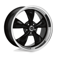 American Racing AR105 Torq Thrust M 18X9 5x114.3 ET34, Noir Brillant, Rebord Poli