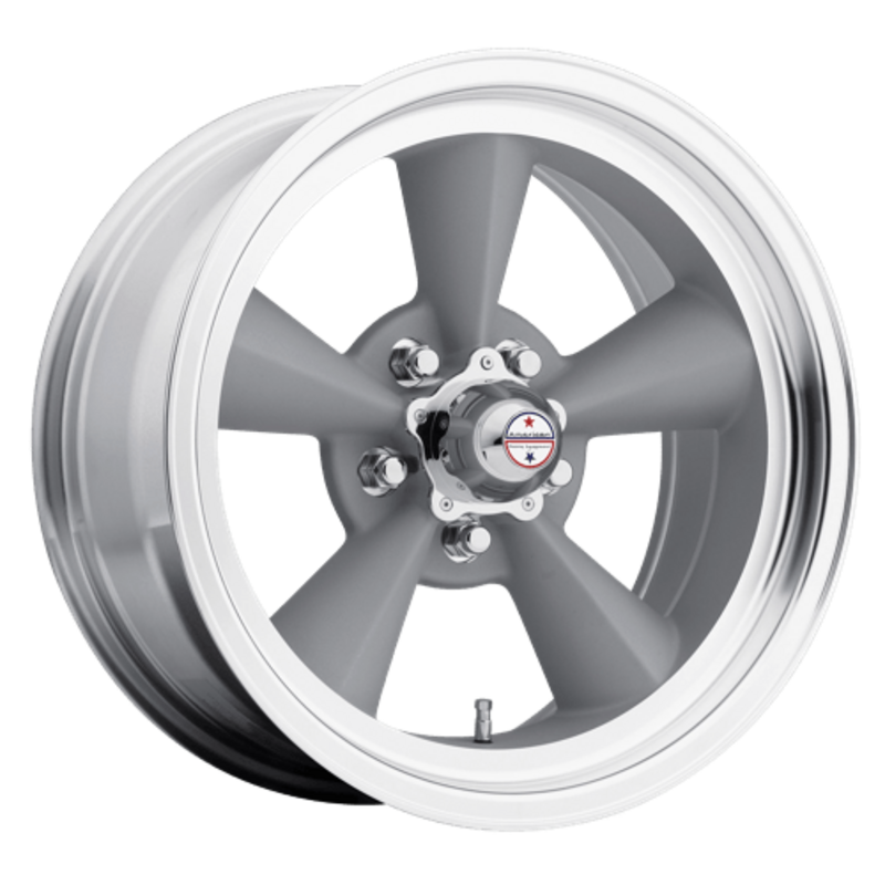 American Racing Vintage VN309 TT O 15X5 5x120.65 ET-13, Gris Vintage, Rebord Poli