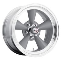American Racing Vintage VN309 TT O 15X5 5x120.65 ET-13, Gris Vintage, Rebord Poli