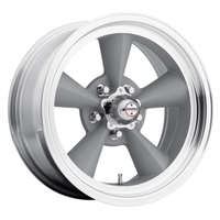 American Racing Vintage VN309 TT O 15X7 5x120.65 ET-6, Gris Vintage, Rebord Poli