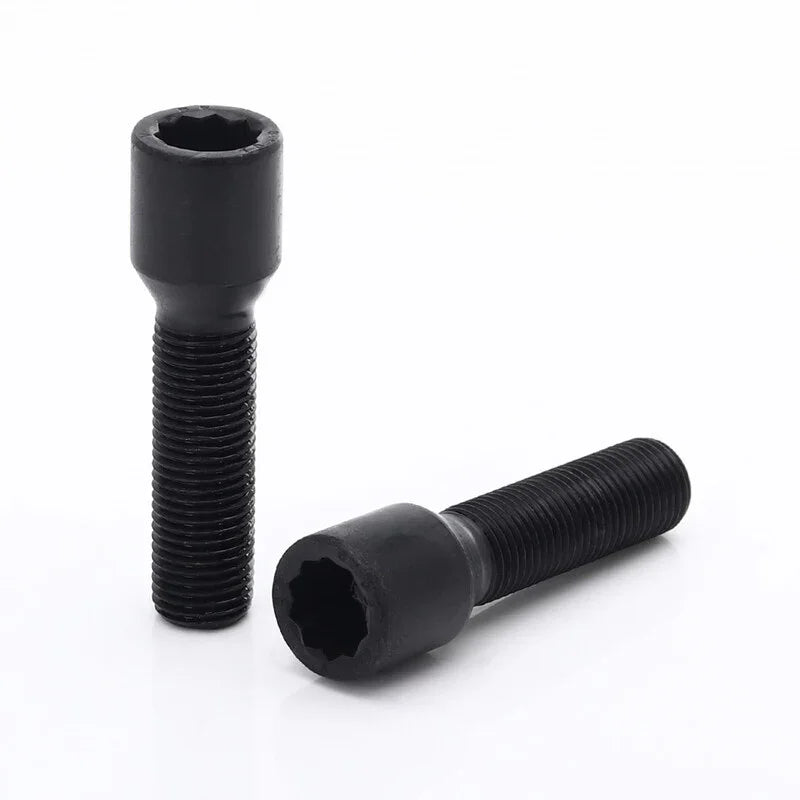 Vis de Roue Longues Noires à Empreinte Interne M14x1.25 (Pack de 10) - Rasl'Bitume
