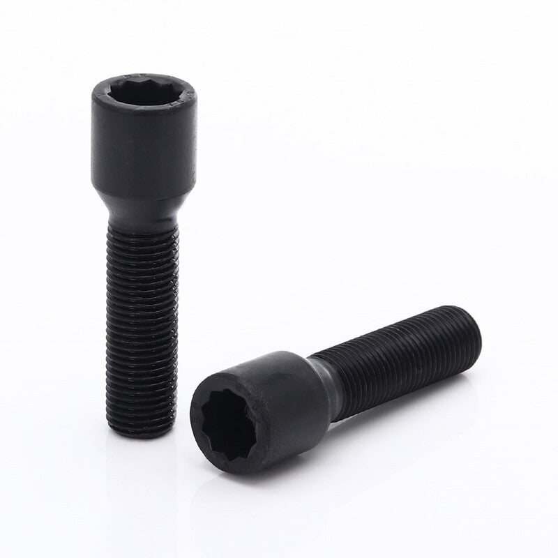 Lange schwarze Radschrauben mit Innenaufnahme – M14x1,25