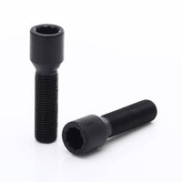Vis de Roue Longues Noires à Empreinte Interne M12x1.25 (Pack de 10)
