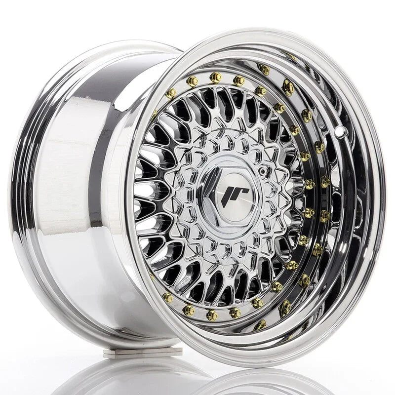Japan Racing JR-9 15x9" 4x100/108 ET10, Chrome / Titane - Rasl'Bitume
