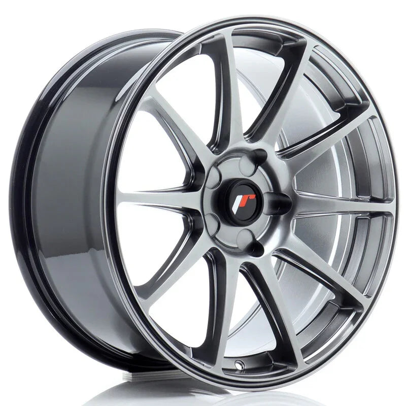 Japan Racing JR-11 18x8.5" (5 trous - sur mesure) ET20-40, Hyper Black - Rasl'Bitume