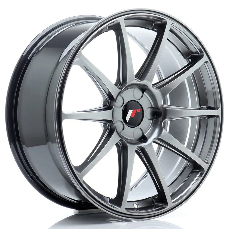 Japan Racing JR-11 19x8.5" (5 trous - sur mesure) ET20-42, Hyper Black - Rasl'Bitume