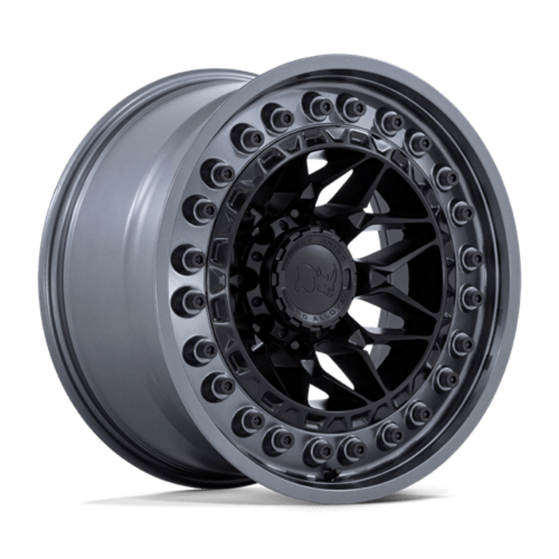 Black Rhino Alpha 18X9 6x139.7 ET0, Noir Mat, Rebord Gunmetal