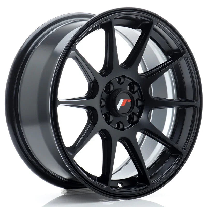 Japan Racing JR-11 16x7" 4x100/114.3 ET30, Noir Mat - Rasl'Bitume