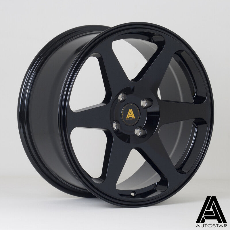 Autostar Chaser 17x8" 4x108 ET35, Noir Brillant