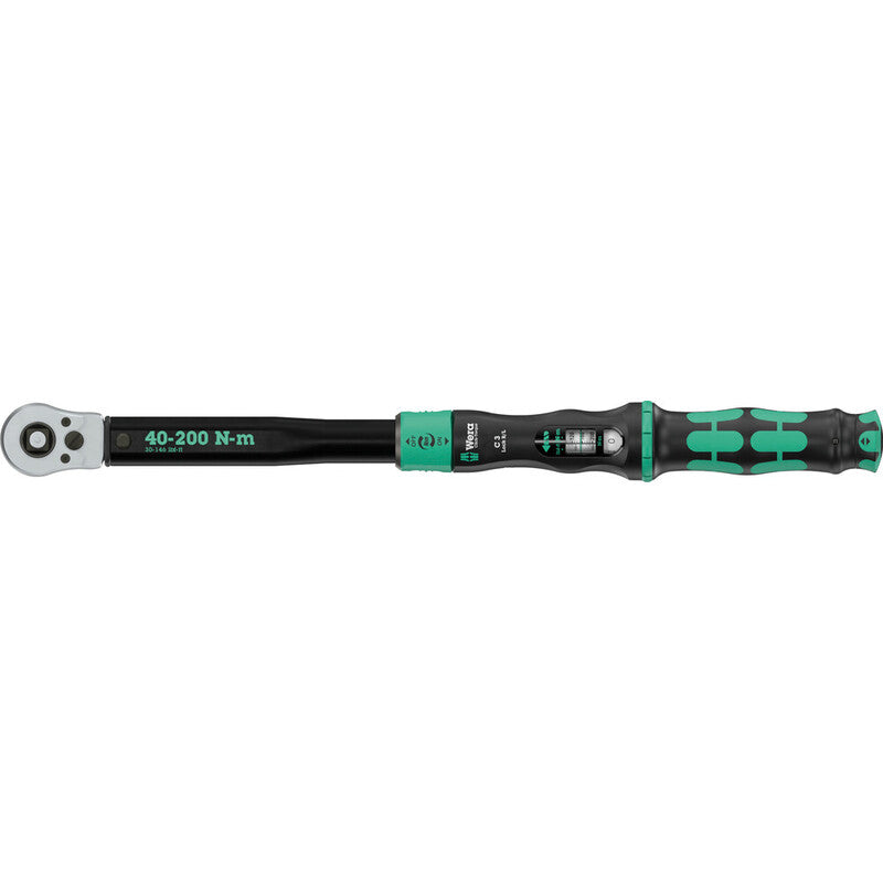 Clé Dynamométrique Wera Click-Torque Lock C 3 R/L, 1/2" x 40-200 Nm
