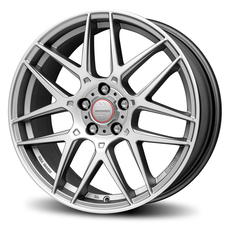 Momo Competizione 19x8" 5x112 ET45, Titane & Gris, Rebord Poli