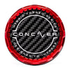 Tapón central Concaver - Fibra de carbono - Rojo anodizado