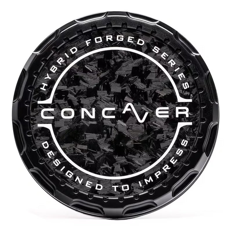 Cache Central Concaver - Carbone Forgé - Noir Anodisé