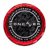 Tapón central Concaver - Fibra de carbono forjada - Rojo anodizado