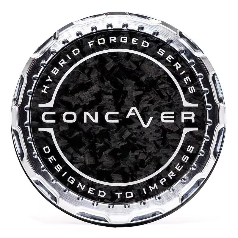 Cache Central Concaver - Carbone Forgé - Gris Argenté / Poli