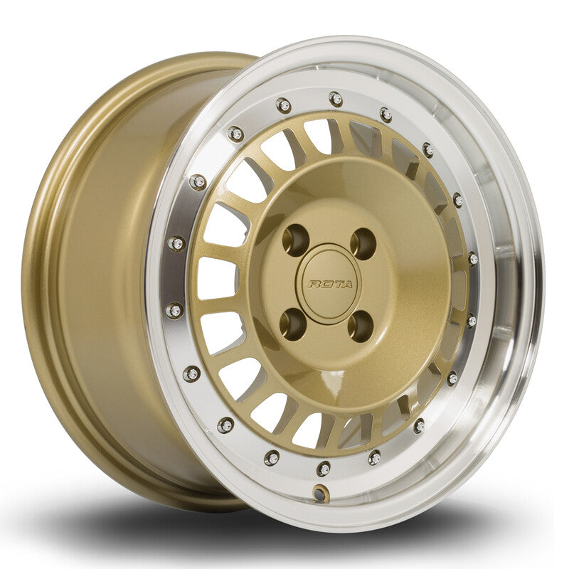 Rota Speciale 15x7" 4x100 ET20, Dorée, Rebord Poli
