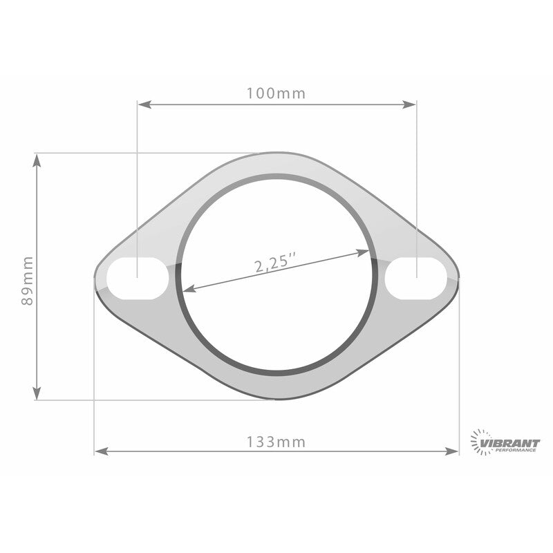 Joint d'Echappement Vibrant Performance 57 mm - 2.25" (2 Trous)