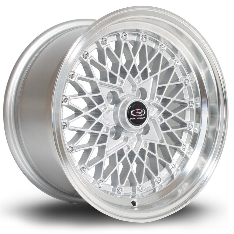 Rota OS Mesh 15x8" 4x100 ET20, Gris Argenté / Poli