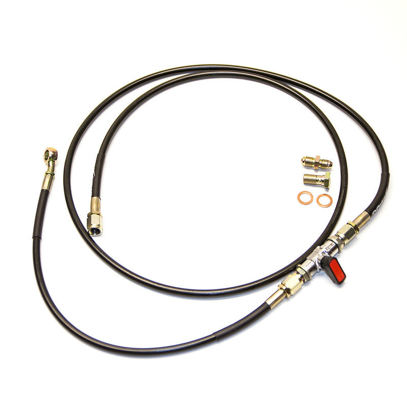 Durite de Sortie "Line Lock" pour Frein à Main Hydraulique - Noire - 180 cm