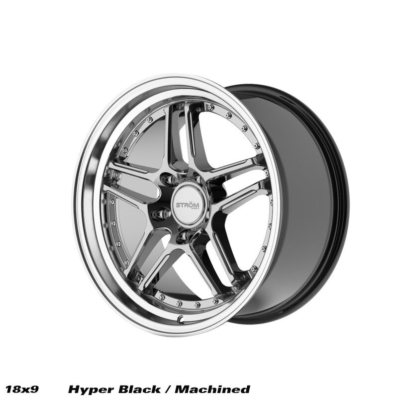Ström DS-05 18x9" 5x114.3 ET33, Hyper Black, Rebord Poli
