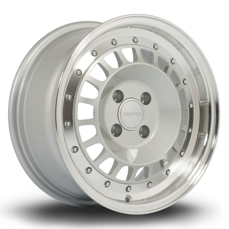 Rota Speciale 15x7" 4x108 ET35, Gris Argenté, Rebord Poli