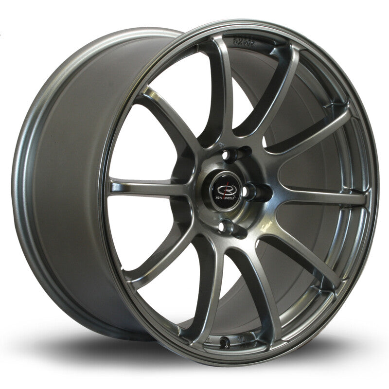 Rota Force 18x9" 5x114.3 ET35, Gris Argenté / Poli