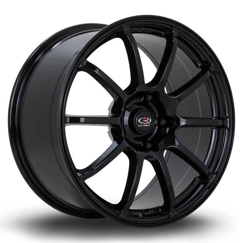 Rota Force 18x9" 5x114.3 ET42, Noir Brillant