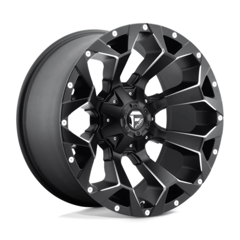 Fuel D546 Assault 20X9 8x180 ET1, Noir Mat, Rebord Brillant