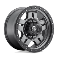 Fuel D558 Anza 20X10 5x127 ET-18, Gunmetal Mat, Anneau Noir