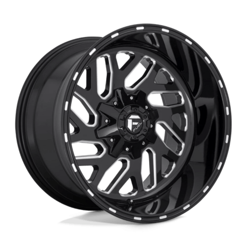 Fuel D581 Triton 20X10 6x135/139.7 ET-19, Noir Brillant, Branches Usinées