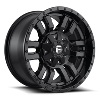 Fuel D596 Sledge 18X8 5x110/127 ET35, Noir Mat, Rebord Brillant