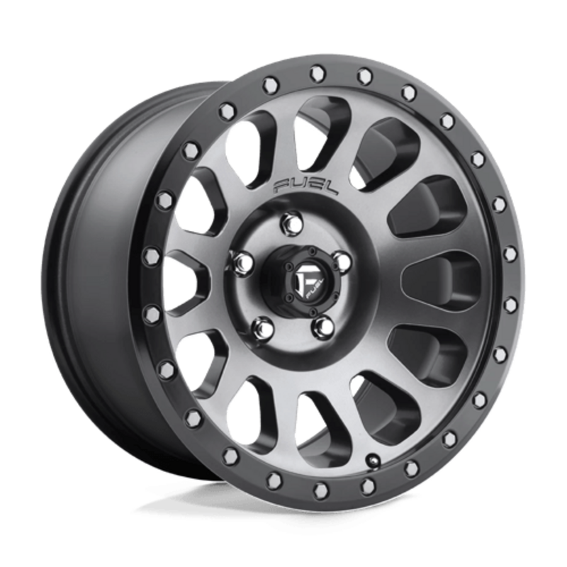 Fuel D601 Vector 17X8.5 6x139.7 ET7, Gunmetal Mat, Anneau Noir