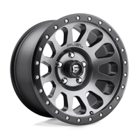 Fuel D601 Vector 17X8.5 6x139.7 ET7, Gunmetal Mat, Anneau Noir