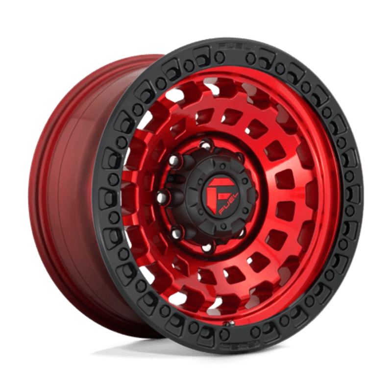 Fuel D632 Zephyr 17X9 6x139.7 ET1, Rouge Candy, Anneau Noir
