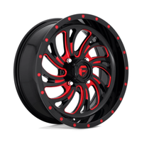 Fuel D642 Kompressor 18X7 4x137 ET13, Noir Brillant, Teinte Rouge
