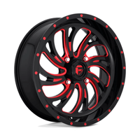 Fuel D642 Kompressor 20X7 4x156 ET13, Noir Brillant, Teinte Rouge