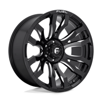 Fuel D673 Blitz 22X10 6x139.7 ET-18, Noir Brillant, Branches Usinées
