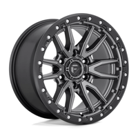 Fuel D680 Rebel 20X10 5x127 ET-18, Gunmetal Mat, Anneau Noir