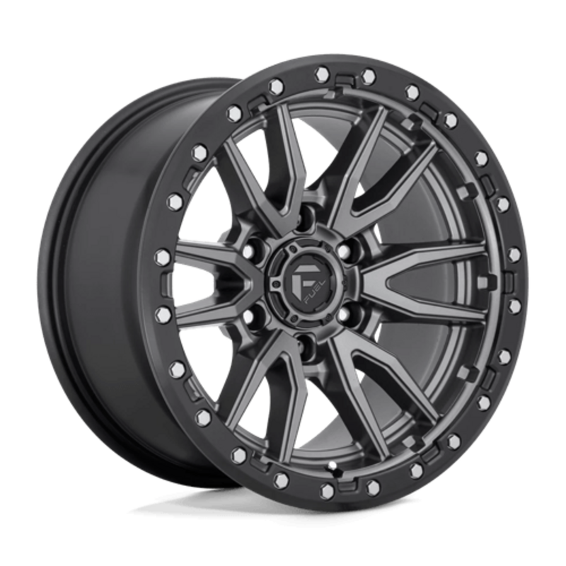 Fuel D680 Rebel 20X10 5x150 ET-18, Gunmetal Mat, Anneau Noir