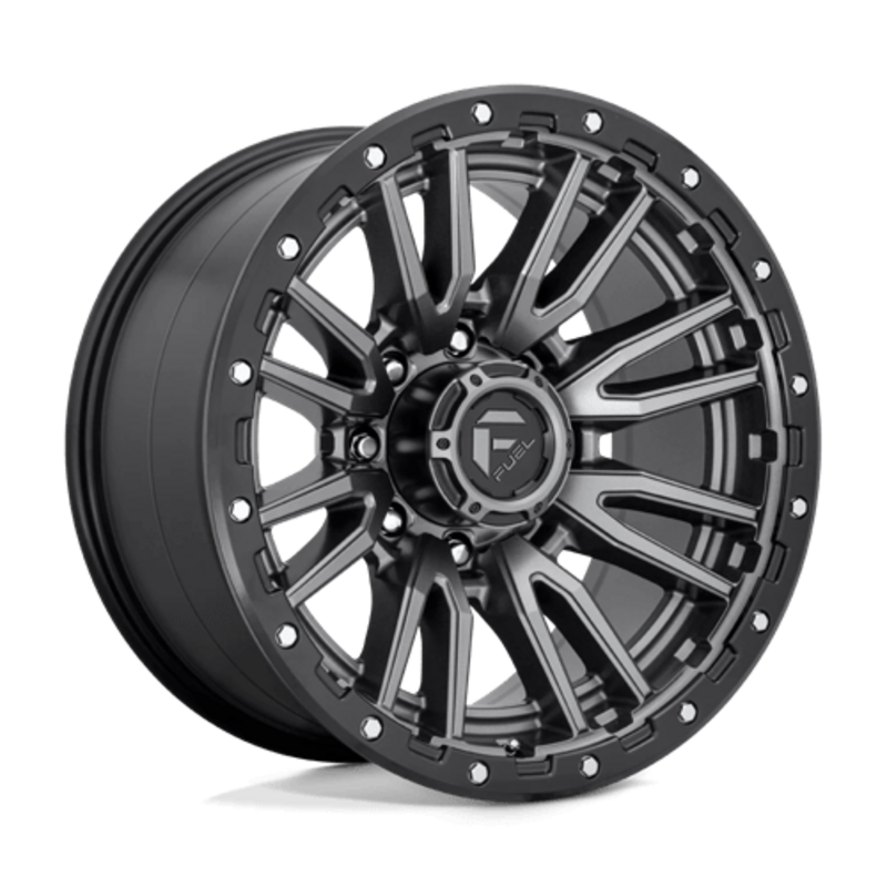 Fuel D680 Rebel 20X10 8x180 ET-18, Gunmetal Mat, Anneau Noir