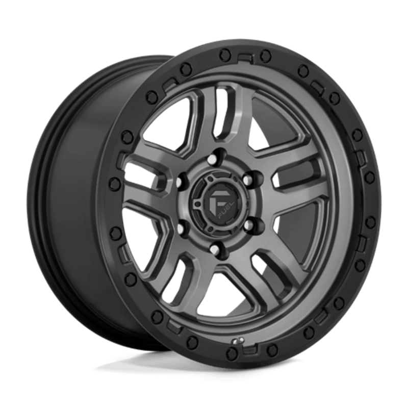 Fuel D701 Ammo 18X9 6x139.7 ET-12, Gunmetal Mat, Anneau Noir